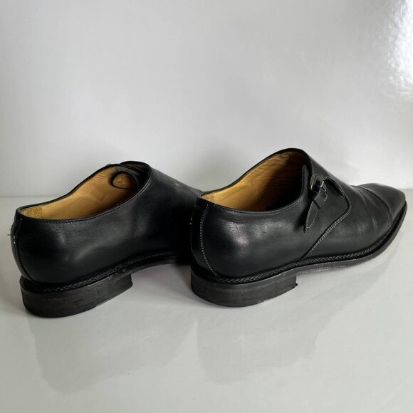 Brecos Made in Italy – Black Leather Monk Strap Dress Shoes (Size EU 42 / US 9) - Picture 6 of 10